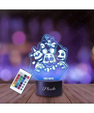 Lampka Nocna 3D LED LAMP Five Nights at Freddy's FNAF Drużyna