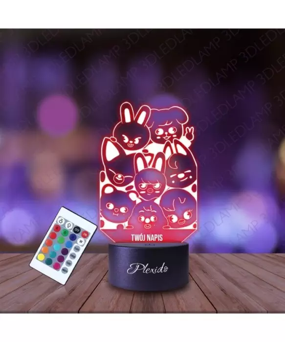 Lampka Nocna 3D LED LAMP K-Pop Zespół Stray Kids