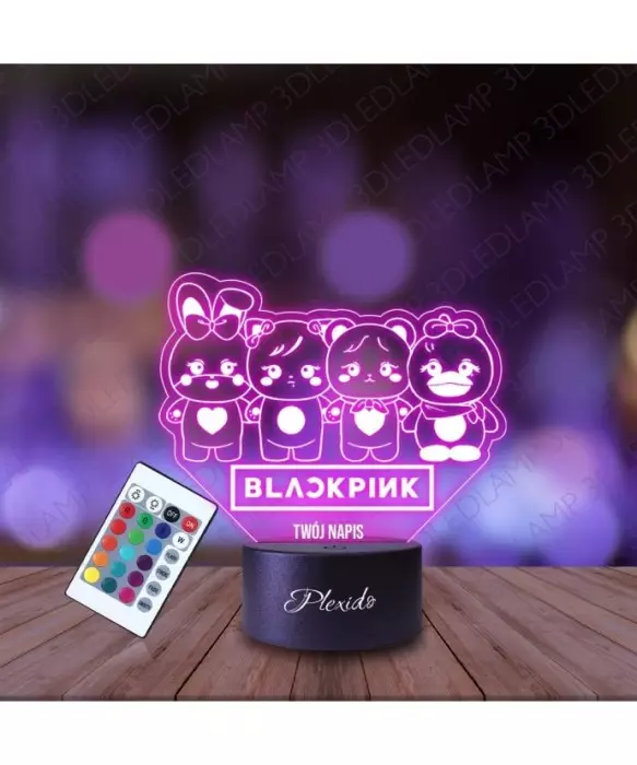 Lampka Nocna 3D LED LAMP K-Pop Zespół Black Pink