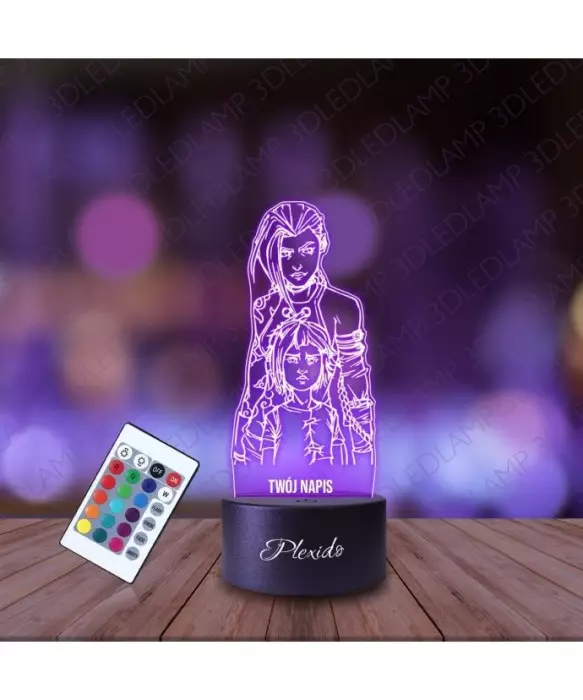 Lampka Nocna 3D LED LAMP Arcane Vi - League of Legends Jinx Powder