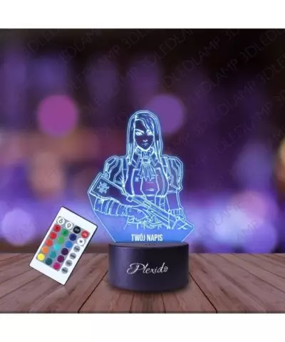 Lampka Nocna 3D LED LAMP Arcane Vi - League of Legends Caitlyn