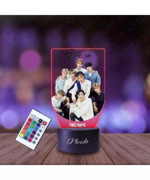 Lampka Nocna 3D LED LAMP z Nadrukiem UV Zespół K-Pop Stray Kids