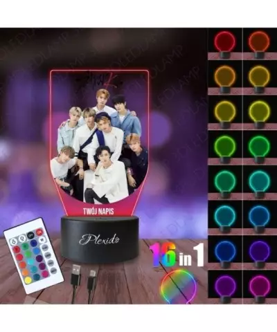 Lampka Nocna 3D LED LAMP z Nadrukiem UV Zespół K-Pop Stray Kids 2