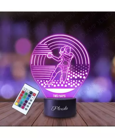 Lampka Nocna 3D LED LAMP Sport Piłka Ręczna Szczypiornistka