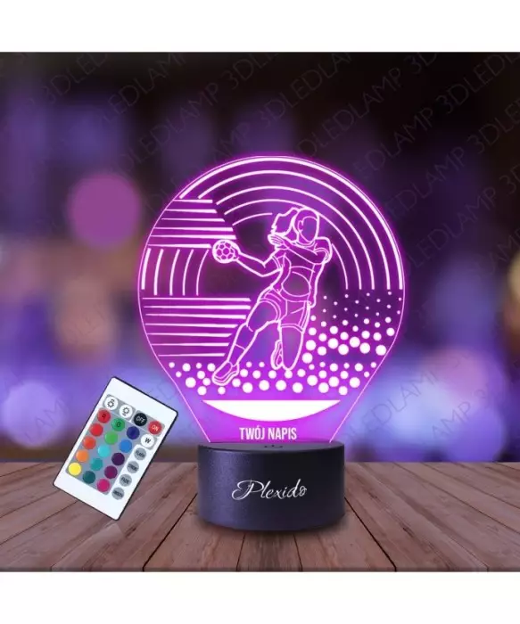 Lampka Nocna 3D LED LAMP Sport Piłka Ręczna Szczypiornistka