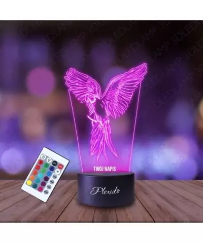 Lampka Nocna 3D LED LAMP Ptak Papuga