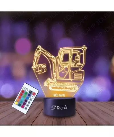 Lampka Nocna 3D LED LAMP Maszyna Koparka Ładowarka