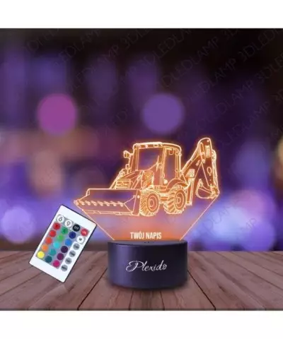 Lampka Nocna 3D LED LAMP Koparka Ładowarka