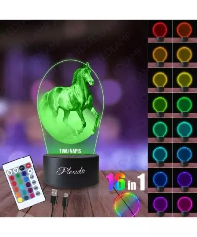 Lampka Nocna 3D LED LAMP Prezent Koń Konik 2