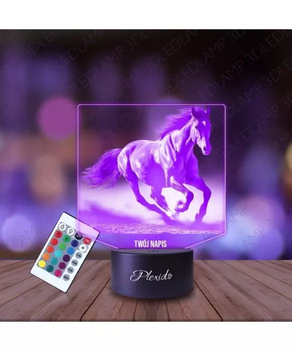Lampka Nocna 3D LED LAMP Prezent Koń Konik Galop
