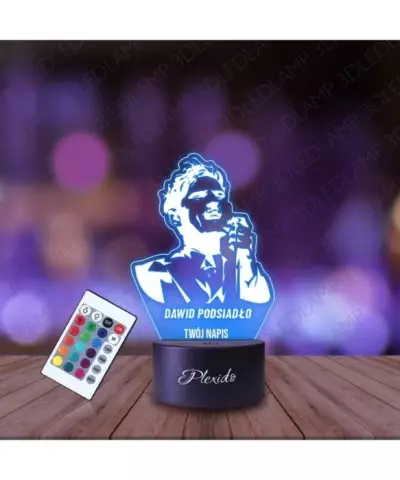 Lampka Nocna 3D LED LAMP Prezent dla Fana Pop Muzyka Dawid Podsiadło