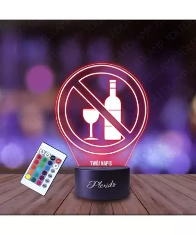Lampka Nocna 3D LED LAMP Anonimowi Alkoholicy AA Token