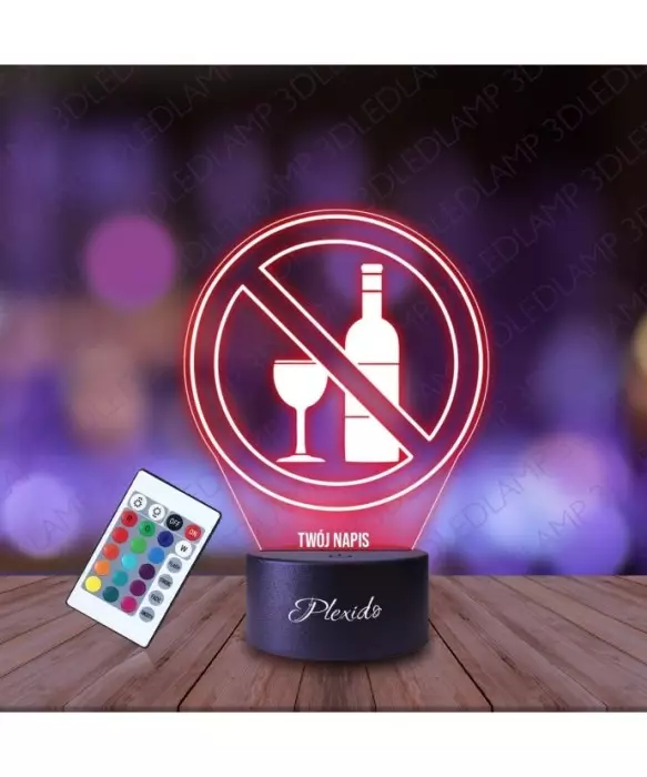 Lampka Nocna 3D LED LAMP Anonimowi Alkoholicy AA Token