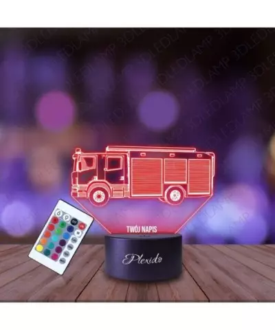 Lampka Nocna 3D LED LAMP Wóz Strażacki