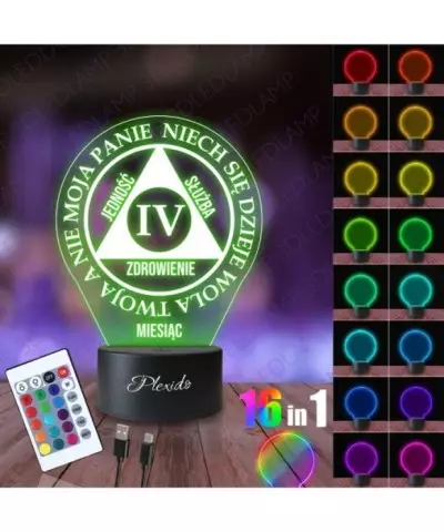 Lampka Nocna 3D LED LAMP Anonimowi Alkoholicy Token 2