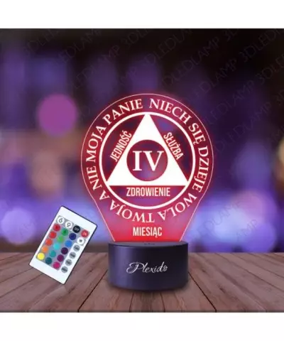 Lampka Nocna 3D LED LAMP Anonimowi Alkoholicy Token
