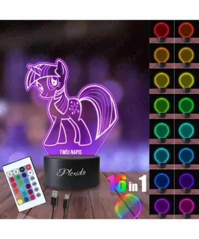 Lampka Nocna 3D LED LAMP Bajka My Little Pony Twilight Sparkle Kucyk 2