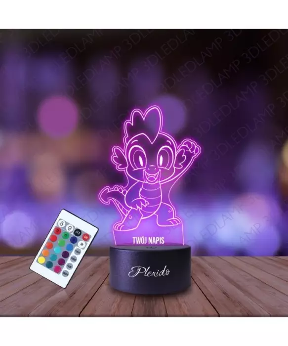 Lampka Nocna 3D LED LAMP Bajka My Little Pony Spike Smok