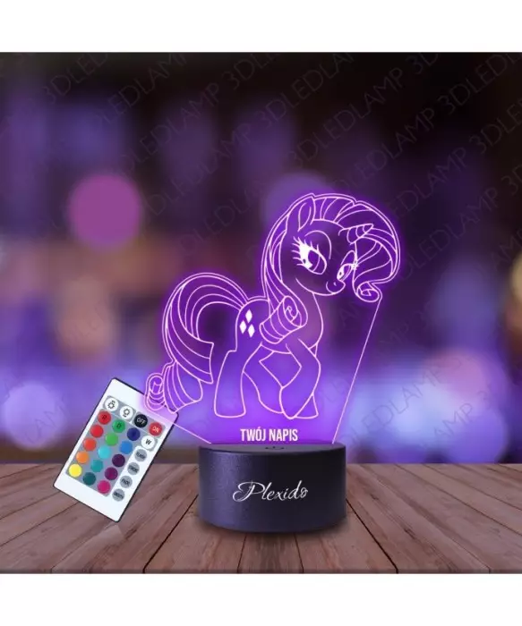 Lampka Nocna 3D LED LAMP Bajka My Little Pony Rarity Kucyk