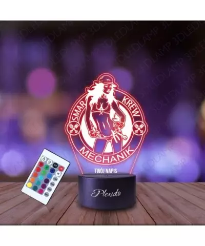 Lampka Nocna 3D LED LAMP Mechanik Kobieta