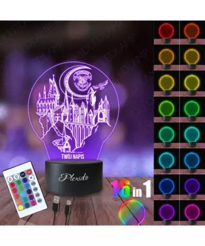 Lampka Nocna 3D LED LAMP Harry Potter Szkoła Hogwart 2
