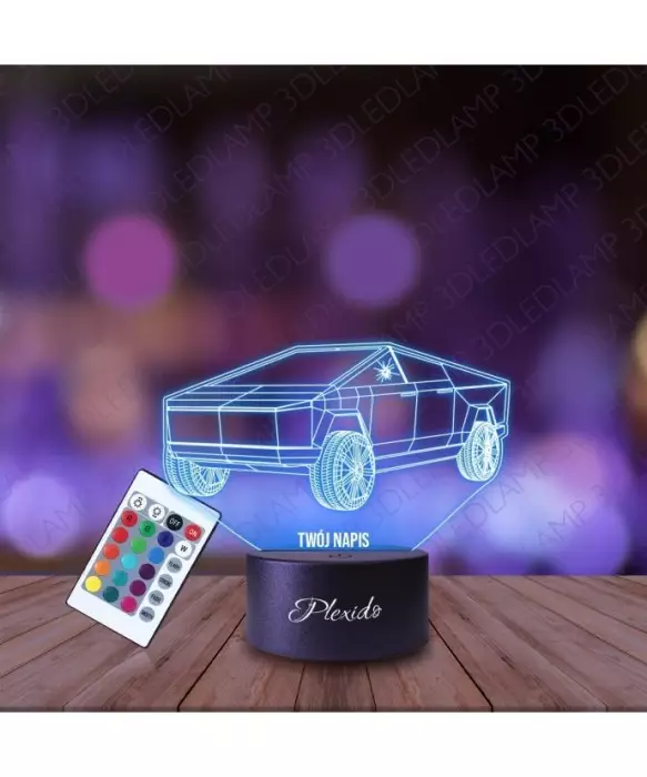 Lampka Nocna 3D LED LAMP Samochód Cybertruck Tesla