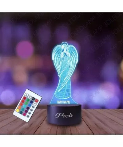 Lampka Nocna 3D LED LAMP Aniołek Anioł Pański