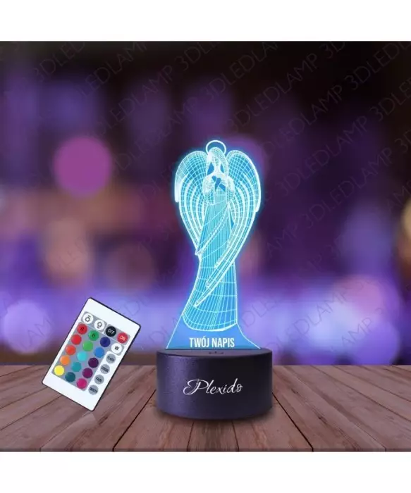 Lampka Nocna 3D LED LAMP Aniołek Anioł Pański
