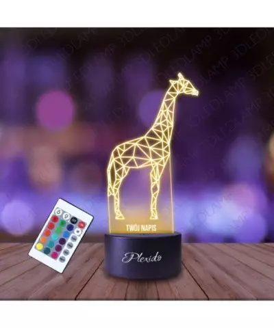Lampka Nocna 3D LED LAMP Żyrafa Geometryczna