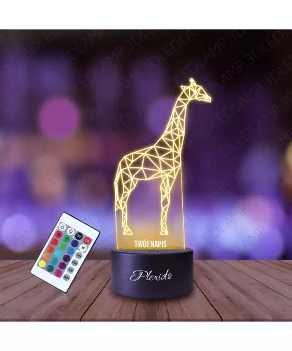 Lampka Nocna 3D LED LAMP Żyrafa Geometryczna