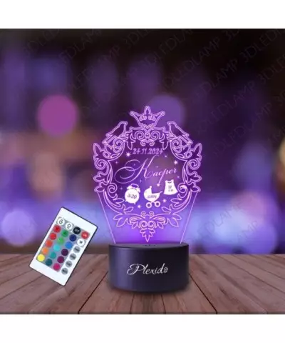 Lampka Nocna 3D LED LAMP Metryczka Pamiątka