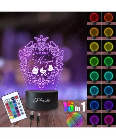 Lampka Nocna 3D LED LAMP Metryczka Pamiątka 2