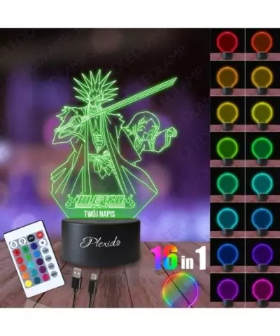 Lampka Nocna 3D LED LAMP Zaraki Kenpachi Yachiru Bleach 2
