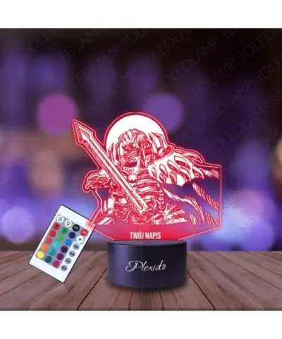 Lampka Nocna 3D LED LAMP Anime Skull Knight Berserker