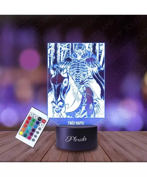 Lampka Nocna 3D LED LAMP Anime Skull Berserker