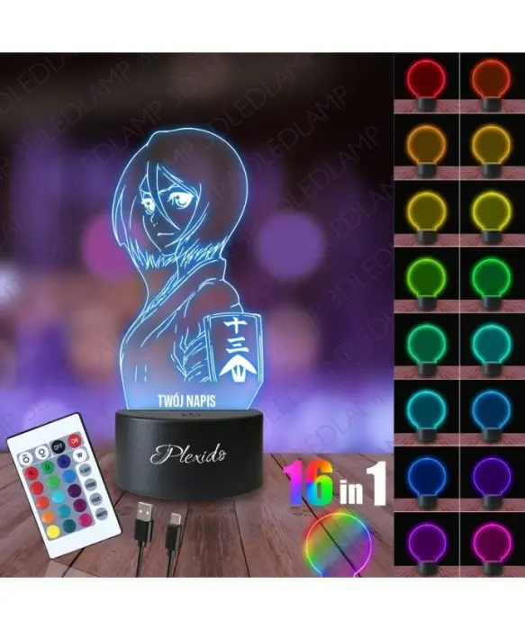 Lampka Nocna 3D LED LAMP Rukia Kuchiki Bleach 2