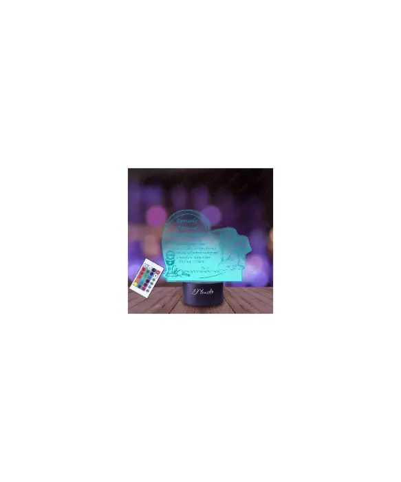 Lampka Nocna 3D LED LAMP Pierwsza Komunia Święta Anioł Modlitwa