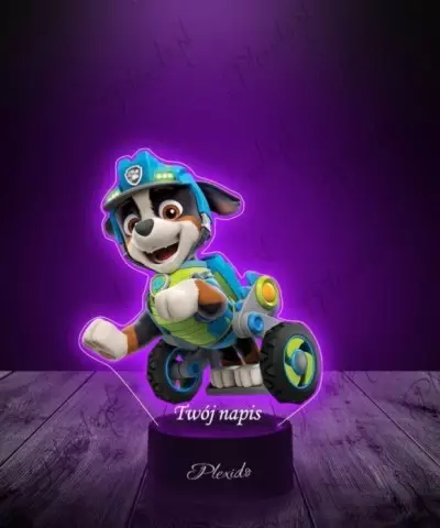 Lampka LED 3D Plexido z Nadrukiem UV Psi Patrol Rex - 2