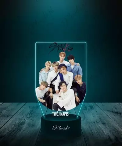 Lampka LED 3D Plexido z Nadrukiem UV  Zespół K-Pop Stray Kids