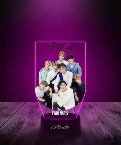 Lampka LED 3D Plexido z Nadrukiem UV  Zespół K-Pop Stray Kids - 2