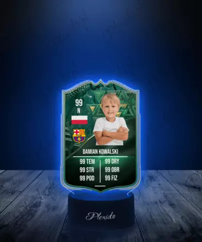 Lampka LED 3D Plexido Piłka Nożna FIFA 2024 Twoje Zdjęcie Winter Wildcard - 2