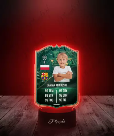 Lampka LED 3D Plexido Piłka Nożna FIFA 2024 Twoje Zdjęcie Winter Wildcard
