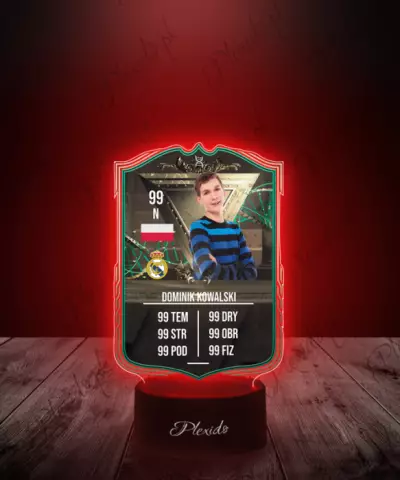 Lampka LED Plexido Piłka Nożna FIFA Twoje Zdjęcie Fut Centurions III