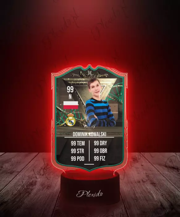 Lampka LED Plexido Piłka Nożna FIFA Twoje Zdjęcie Fut Centurions III