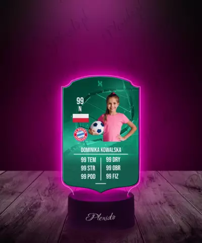 Lampka LED Plexido Piłka Nożna FIFA Twoje Zdjęcie Evolutions I