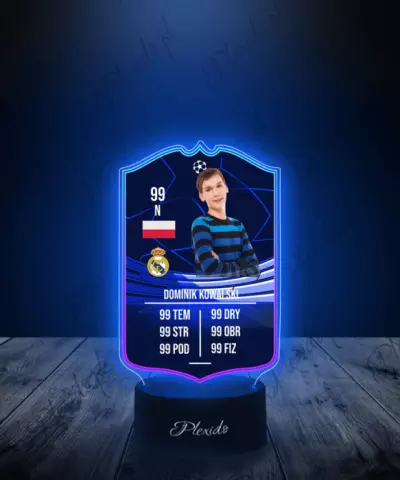 Lampka LED Plexido Piłka Nożna FIFA Twoje Zdjęcie UCL Totgs - 2