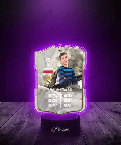 Lampka LED Plexido Piłka Nożna FIFA Twoje Zdjęcie Thunderstruck Icons