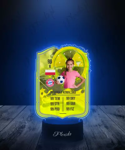 Lampka LED Plexido Piłka Nożna FIFA Twoje Zdjęcie Radioactive - 2