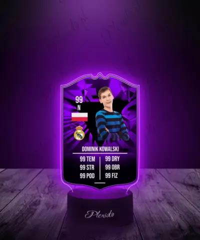 Lampka LED Plexido Piłka Nożna FIFA Twoje Zdjęcie FC Pro