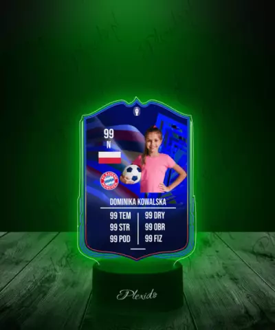 Lampka LED Plexido Piłka Nożna FIFA Twoje Zdjęcie Euros Special - 3